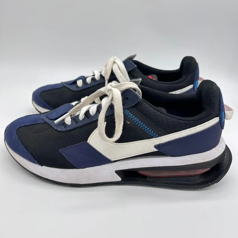 Nike Air Max Pre-Day Black Midnight Navy Blue Athletic Shoes Sneakers Men Size 8